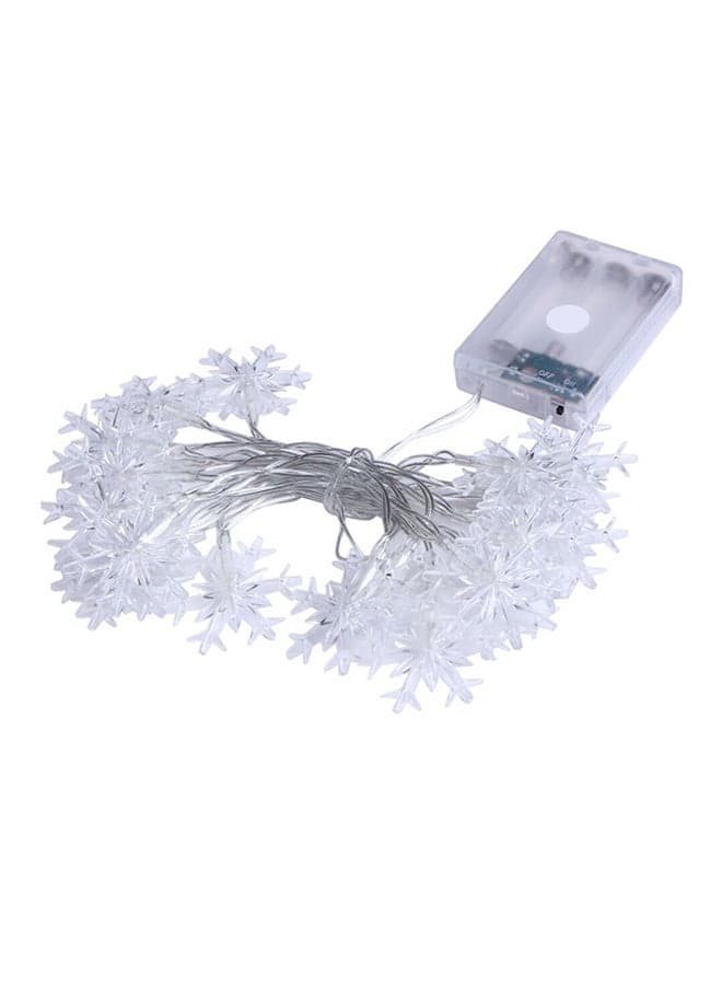 Decorative Snowflake String Light With 20 LEDS White