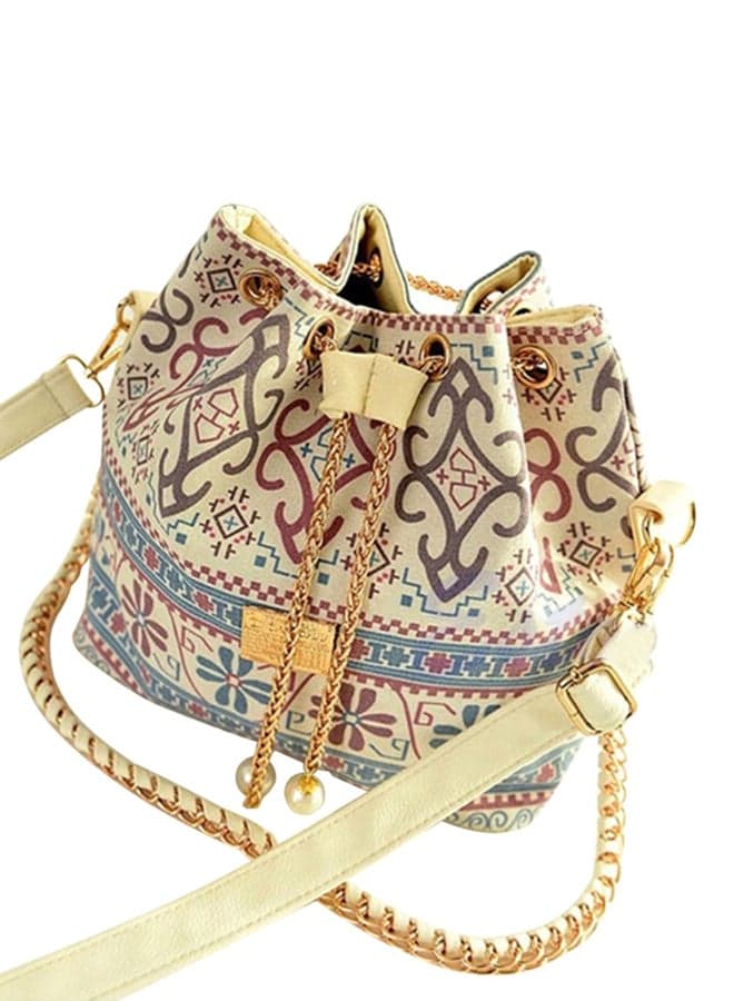 Chain Detailed Bucket Bag Yellow