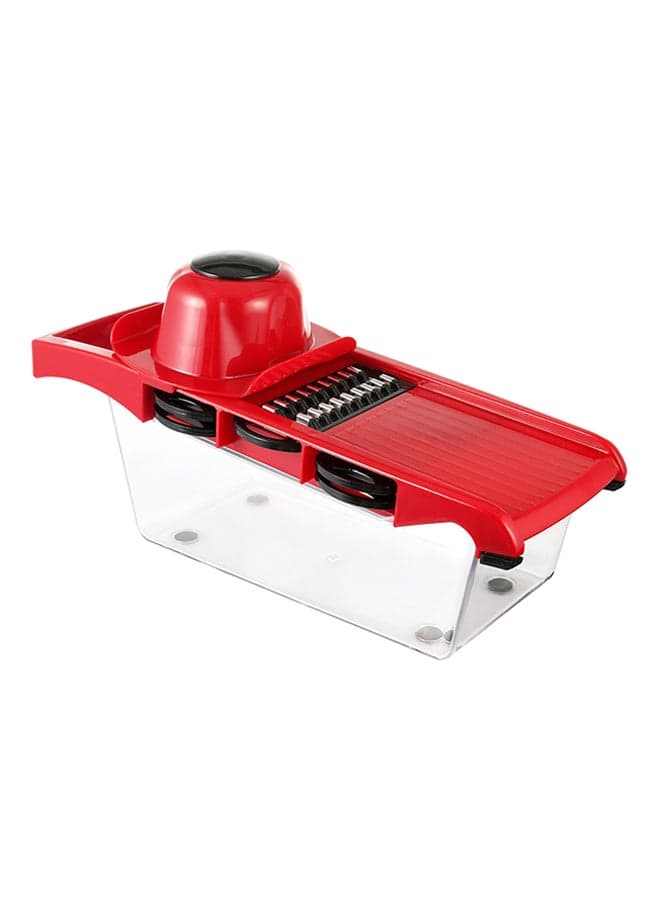 Multifunctional Vegetable Fruit Slicer/Cutter Clear/Red 31 x 11cm