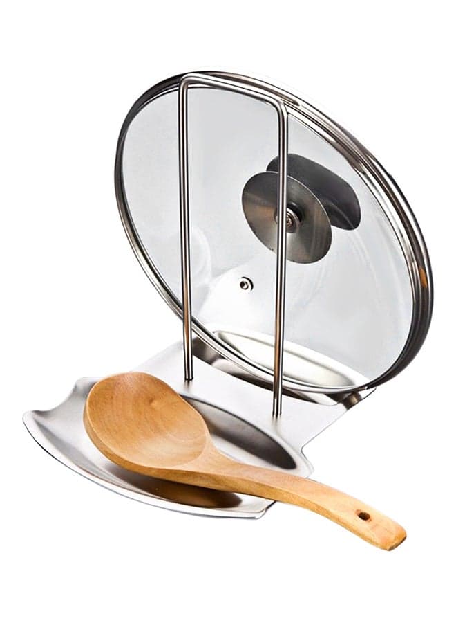 Stainless Steel Lid And Spoon Rest Silver 0.4kg