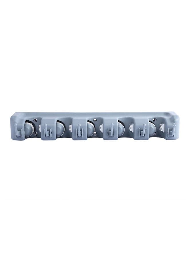 Wall Mounted ABS Mop And Broom Holder Grey