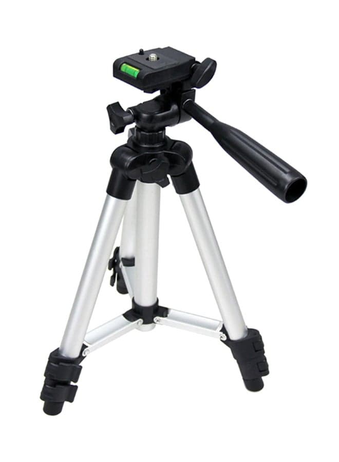 Lightweight Tripod Stand For Cameras Silver/Black