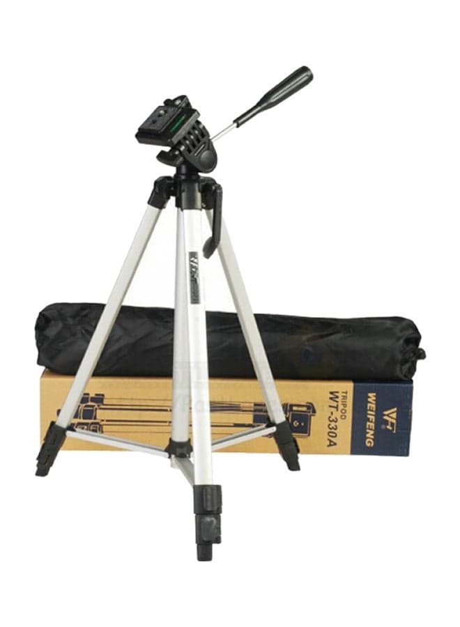 Lightweight Aluminum Camera Tripod Black/Silver