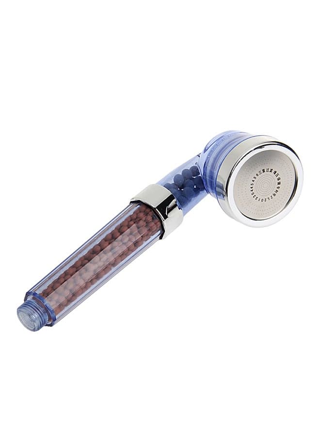 High Turbo Pressure Shower Head Filter Silver/Blue 23 x 6cm