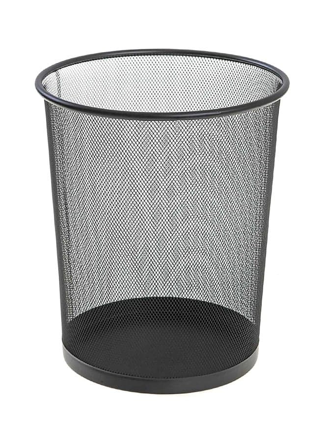 Cylindrical Mesh Dust Bin Black