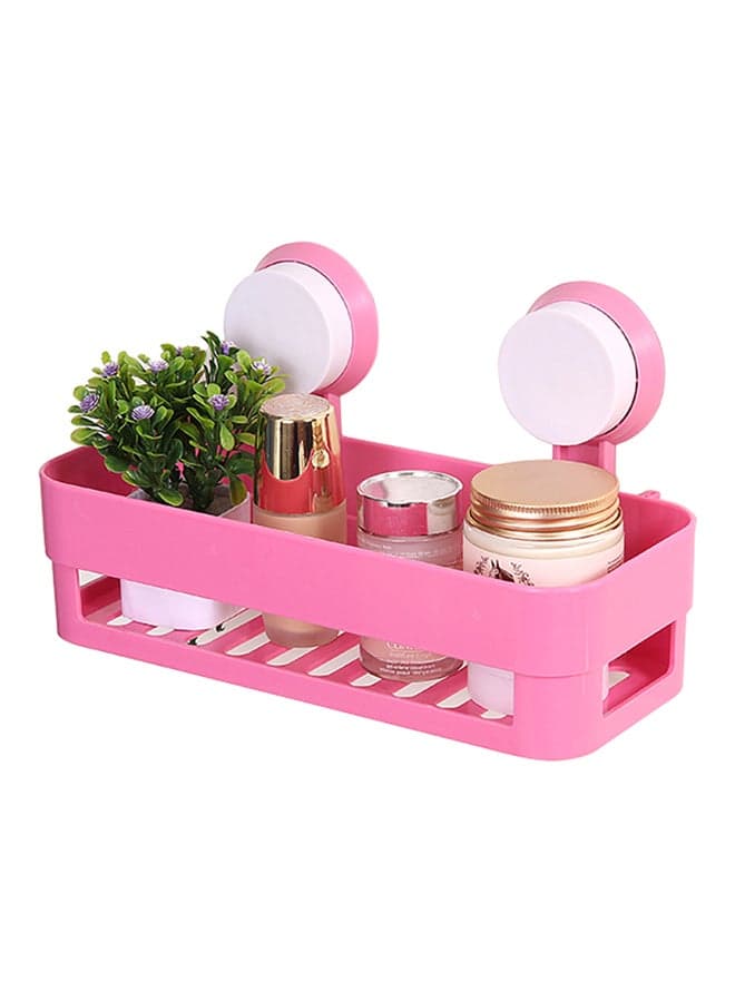 Shower Shelf With Suction Cup Pink 26x12x7cm
