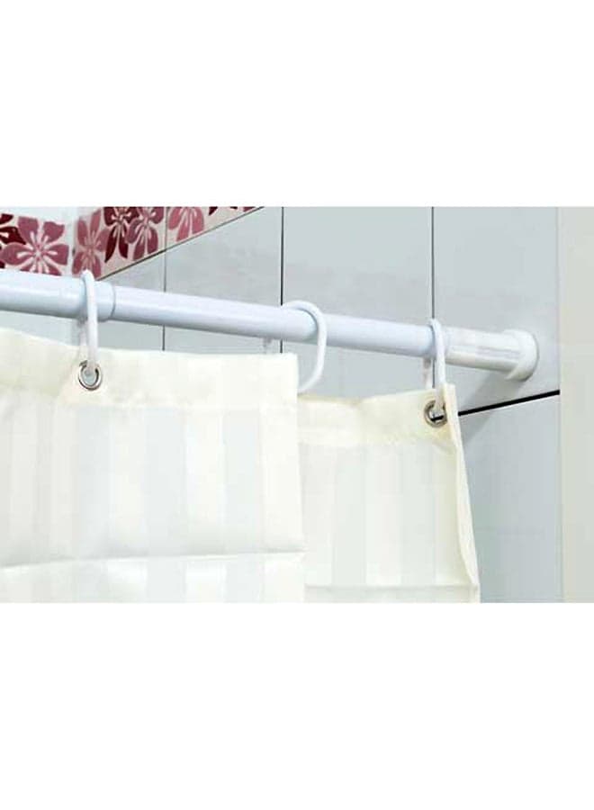Bathroom Shower Curtain Rod White 110 x 200cm