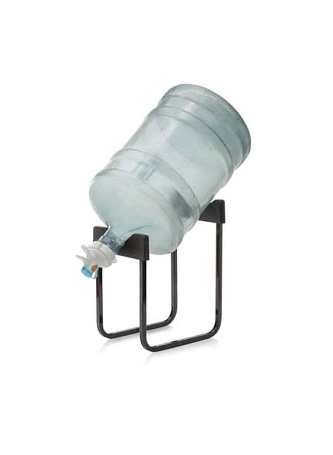 Water Dispenser Bottle Stand With Aqua Valve Clear/Black 40x34x8cm