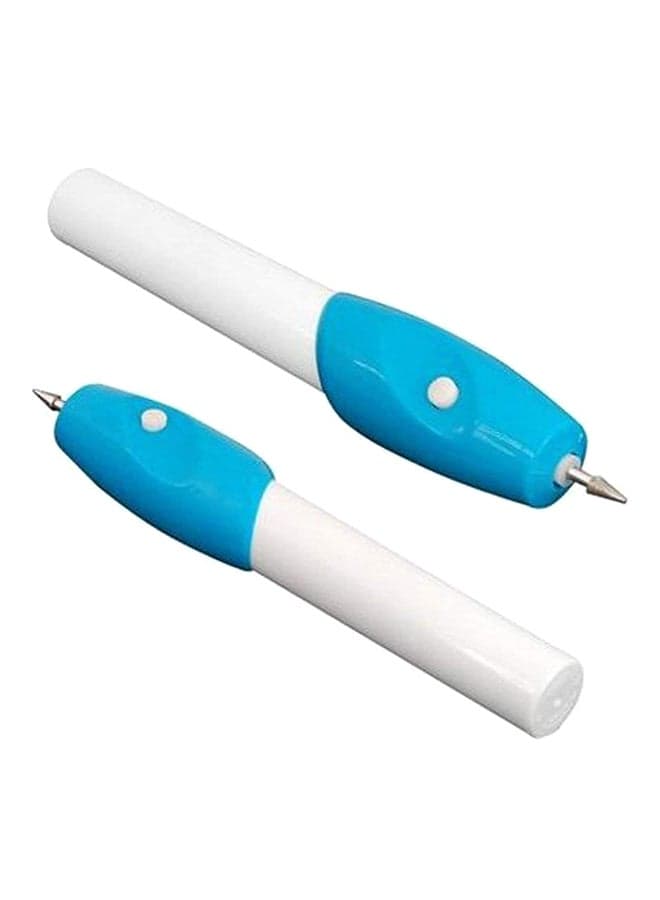 Mini Electric Engraving Pen White/Blue