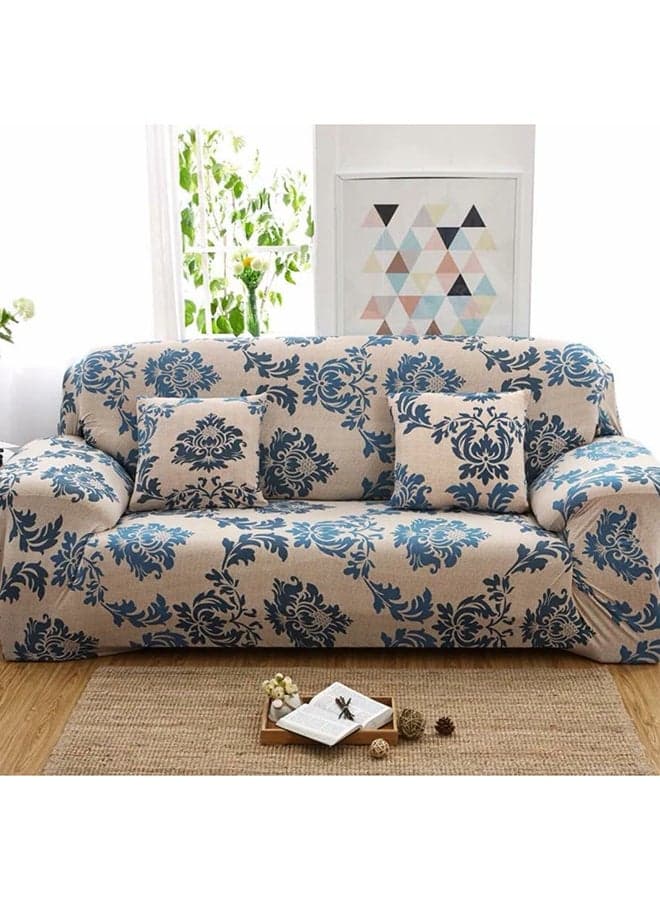 Bohemian Design Sofa Slipcover Beige/Blue S