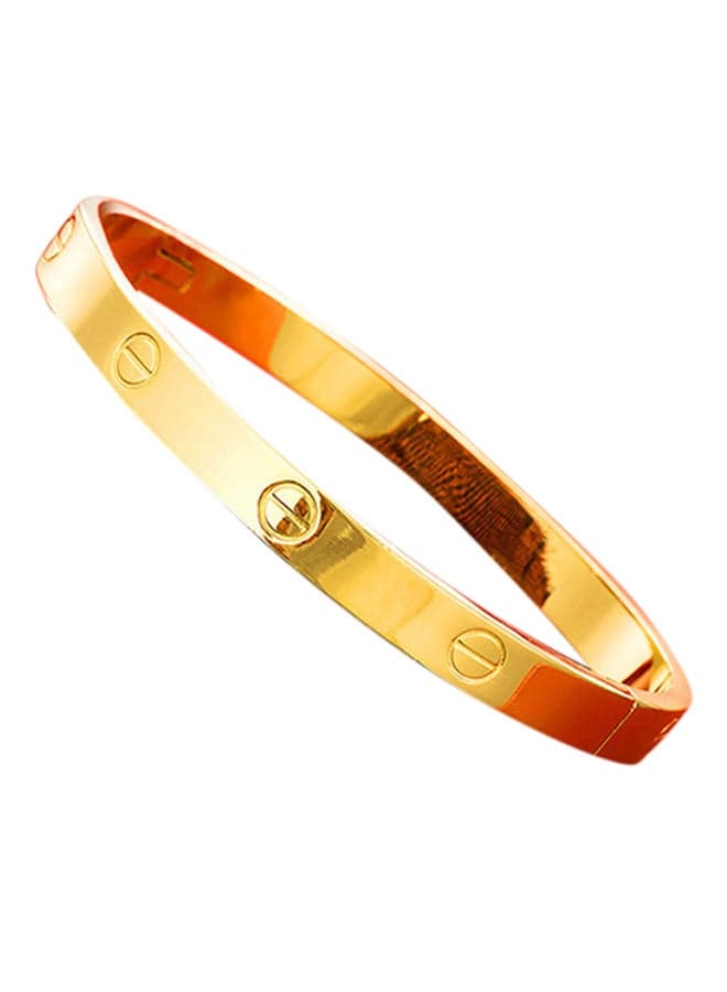 Yellow Gold Plated Love Bangle With Screwdriver