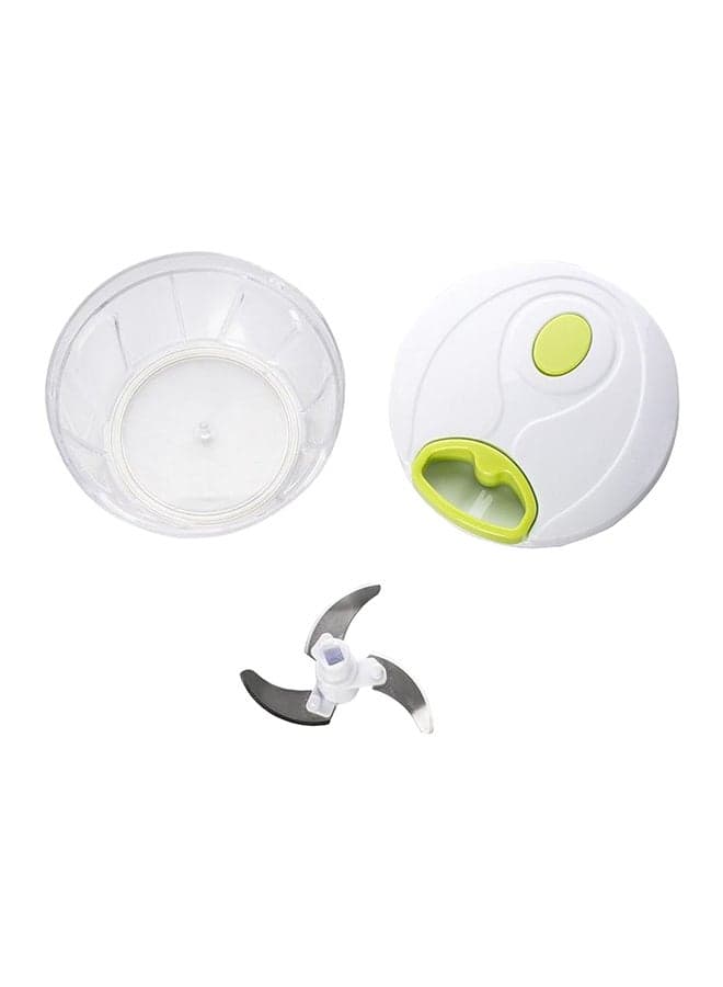 Mini Manual Vegetable Chopper White/Green/Clear 400ml