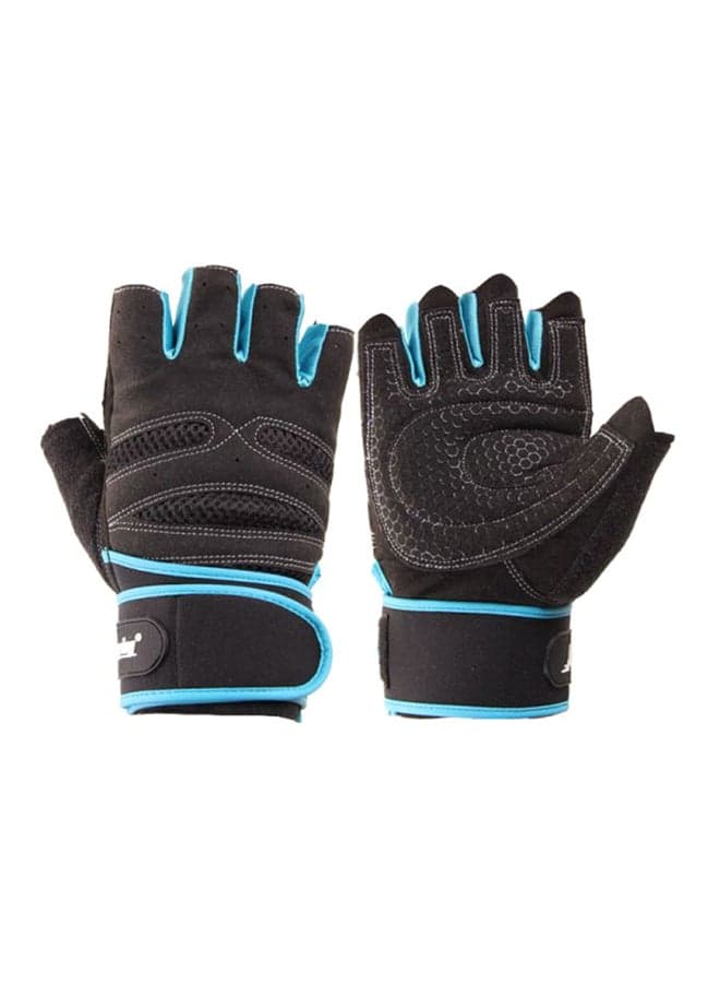 2-Piece Weightlifting Wrist Wrap Gloves L