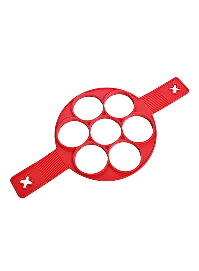 Egg Baking Round Holes Ring Mould Red