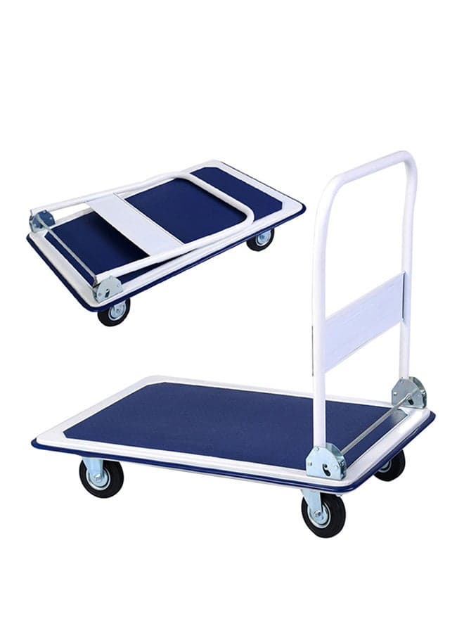 Foldable Platform Trolley Blue/White 40x38x102centimeter