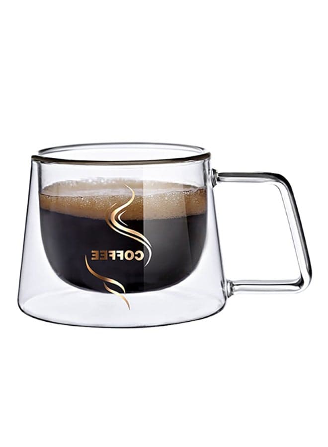 Double Insulated Glass Cup Transparent 16x11x9cm
