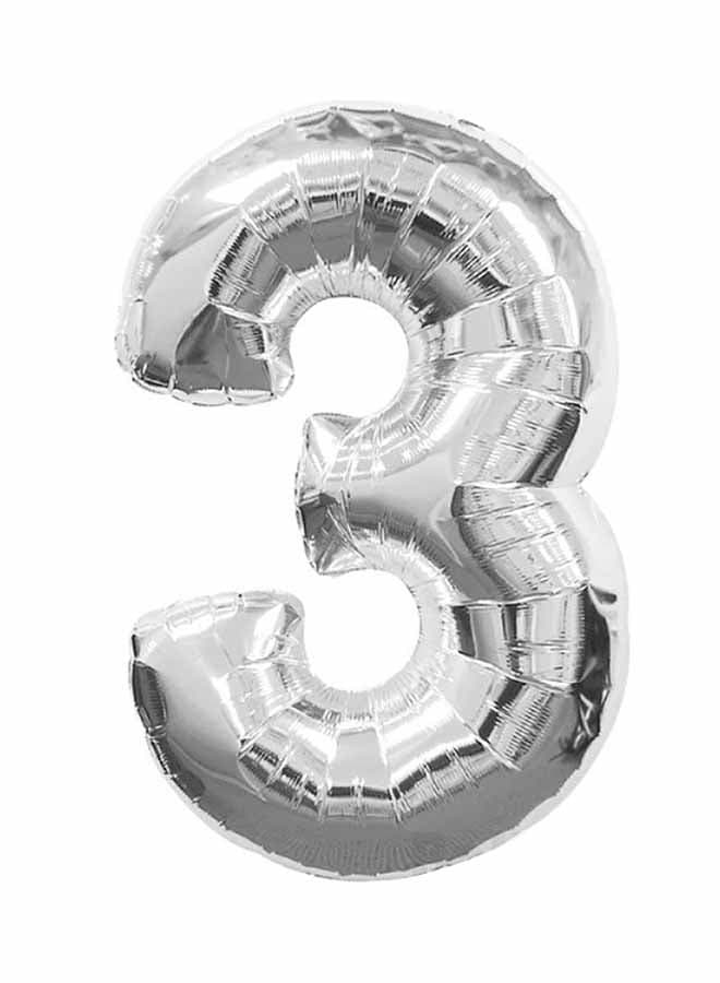 Number 3 Helium Party Balloon 16inch
