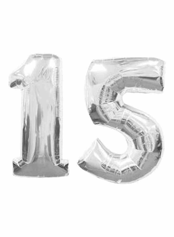 Number 15 Helium Party Balloon 16inch