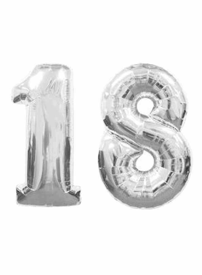 Number 18 Helium Party Decorative Balloon 16inch