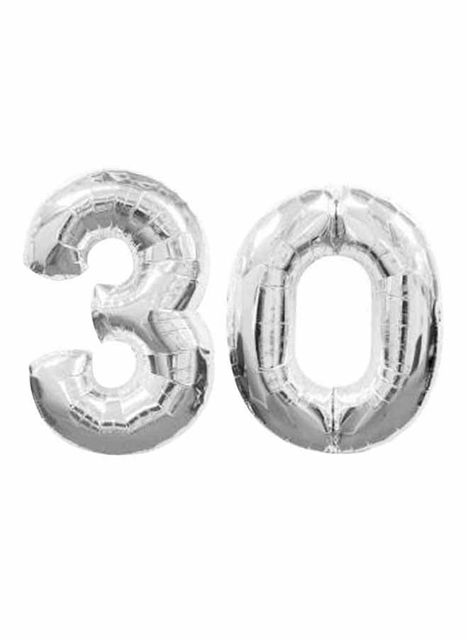 Number 30 Helium Party Balloon 16inch