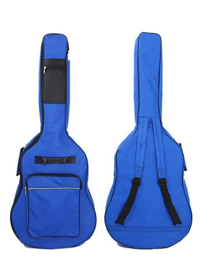 Acoustic Guitar Bag Backpack With Dual Adjustable Shoulder Strap - Blue