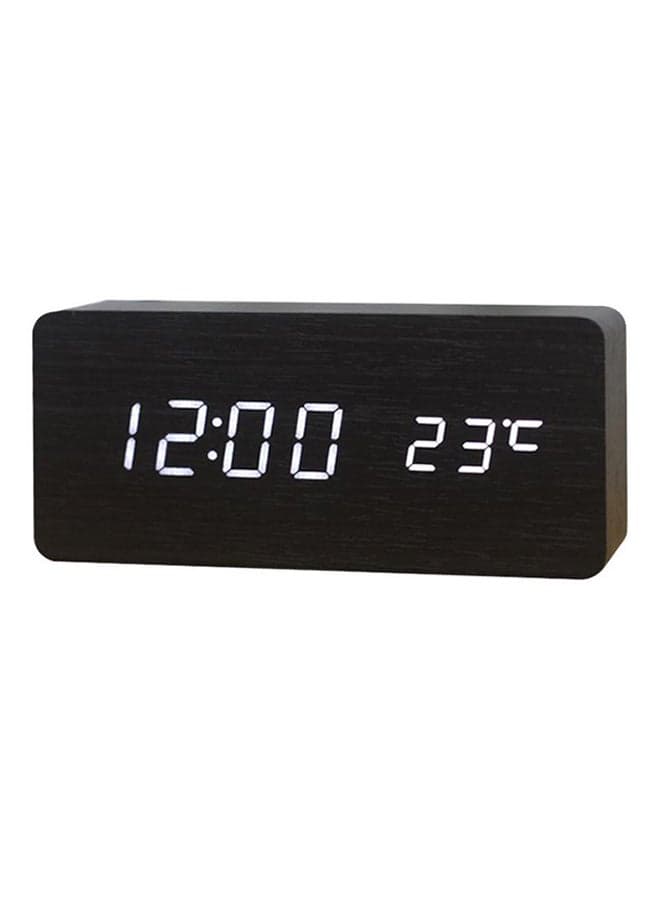 Digital LED Desk Clock Black 15x4x7cm