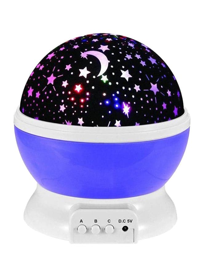 Star And Moon Rotating Projector Night Lamp Multicolour 13x13x14.5cm