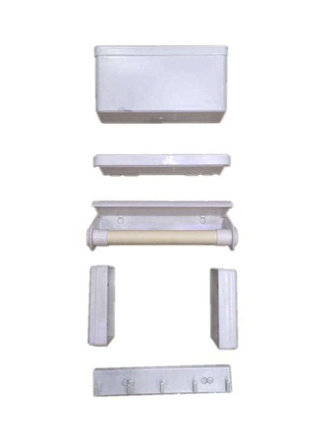 5-In-1 Magnetic Combination Storage Rack Set White 26x103x93cm