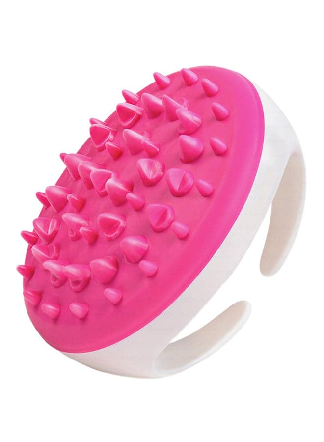 Cellulite Massager And Remover Brush Mitt Pink/White