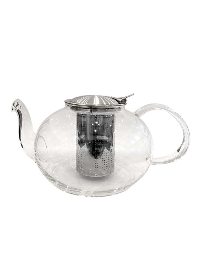 Pyrex Teapot With Filter Clear/Silver 1.2Liters