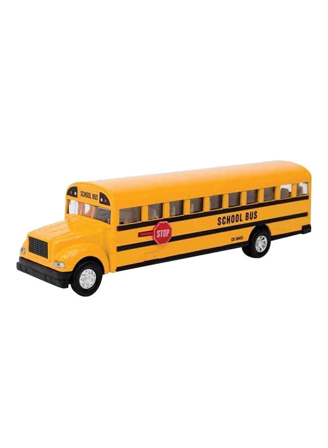 Pull Back Diecast School Bus Model 6inch