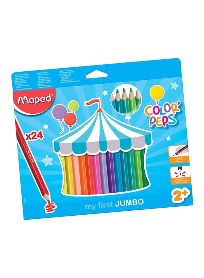 24-Piece Jumbo Color Pencil Set Multicolour