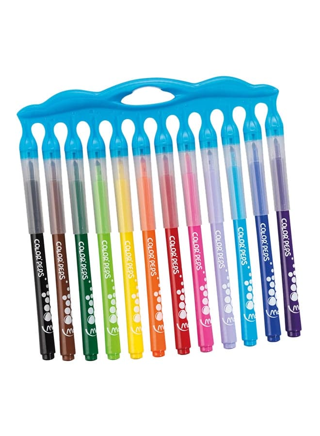 12-Piece Innovation Felt Tip Color Pen Set Multicolour