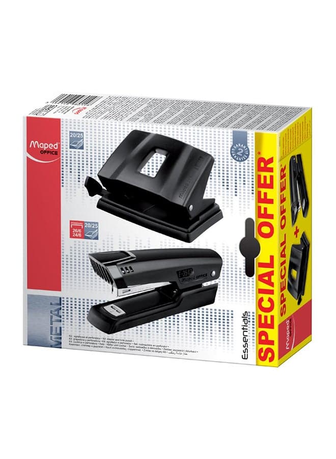 Stapler Punch Set Black