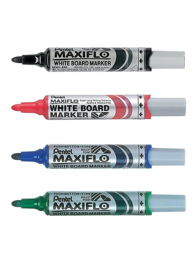 4-Piece Maxiflo Marker Set Multicolour