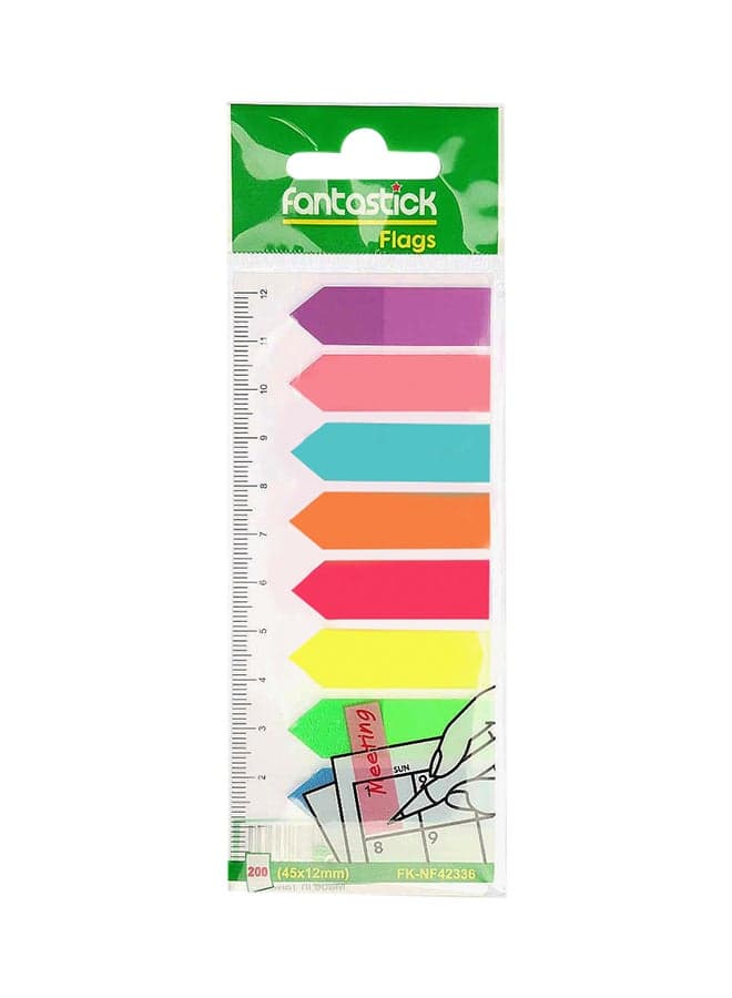 8-Color Index Flag Set,45x12mm,25 Sheets Multicolour