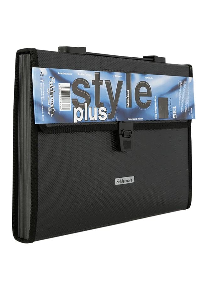 Style Plus Expanding File Black