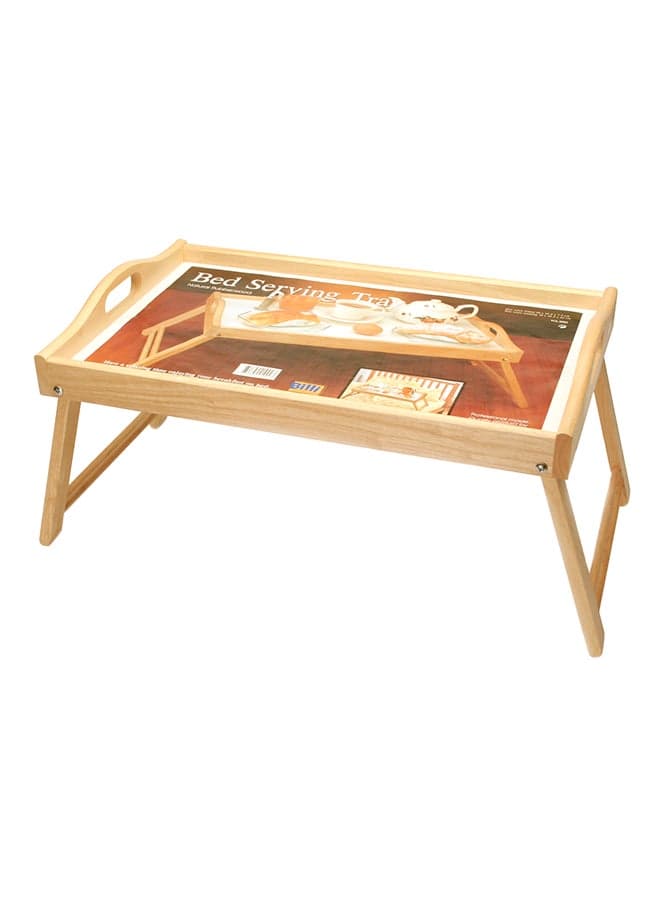 Wooden Bed Tray Beige 56.5x35.5x8cm