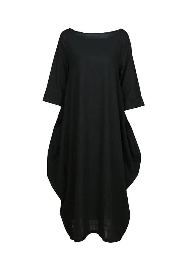Loose Baggy Vintage Maxi Gown Black