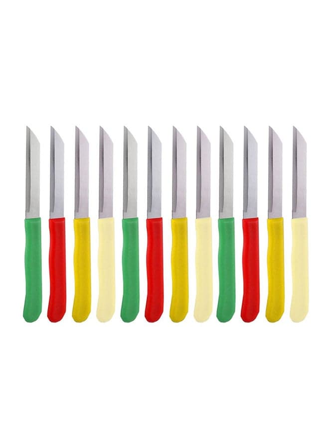 12-Piece Fuxwell Stainless Steel Knife Set Multicolour 10centimeter