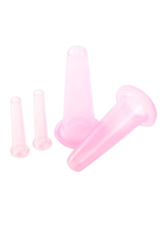 4-Piece Vaccum Massager Cup Set Pink