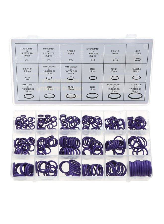 270-Piece Auto Air Conditioning O Ring Set Purple 20.5x3x10.5cm