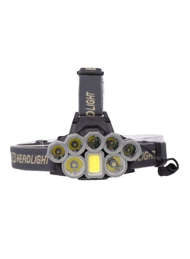 Head Flashlight With 8 LED Set Black/Yellow