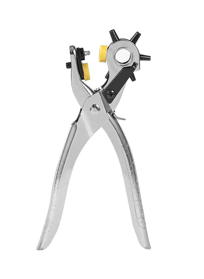 Multi-Functional Hole Puncher Silver/Black/Yellow 21x8cm