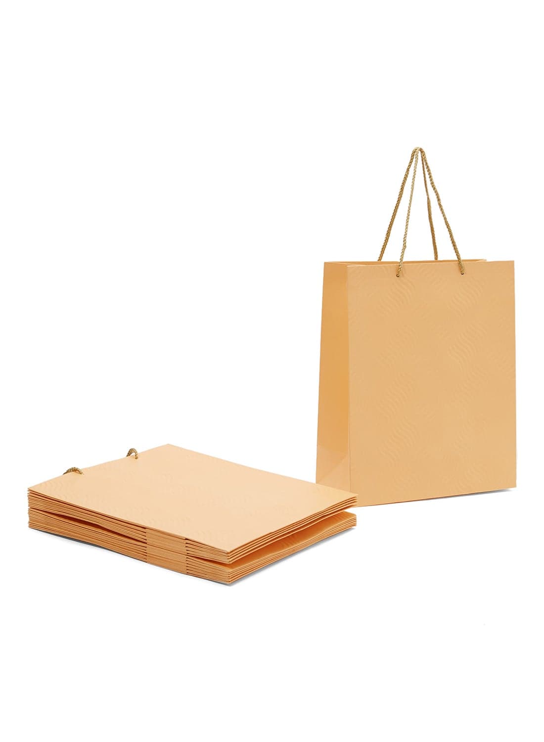 12-Piece Plain Gift Bag Orange
