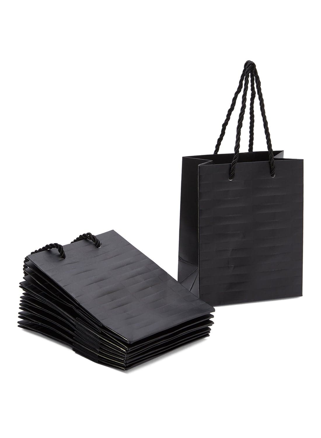 12-Piece Self-Print Gift Bag Black
