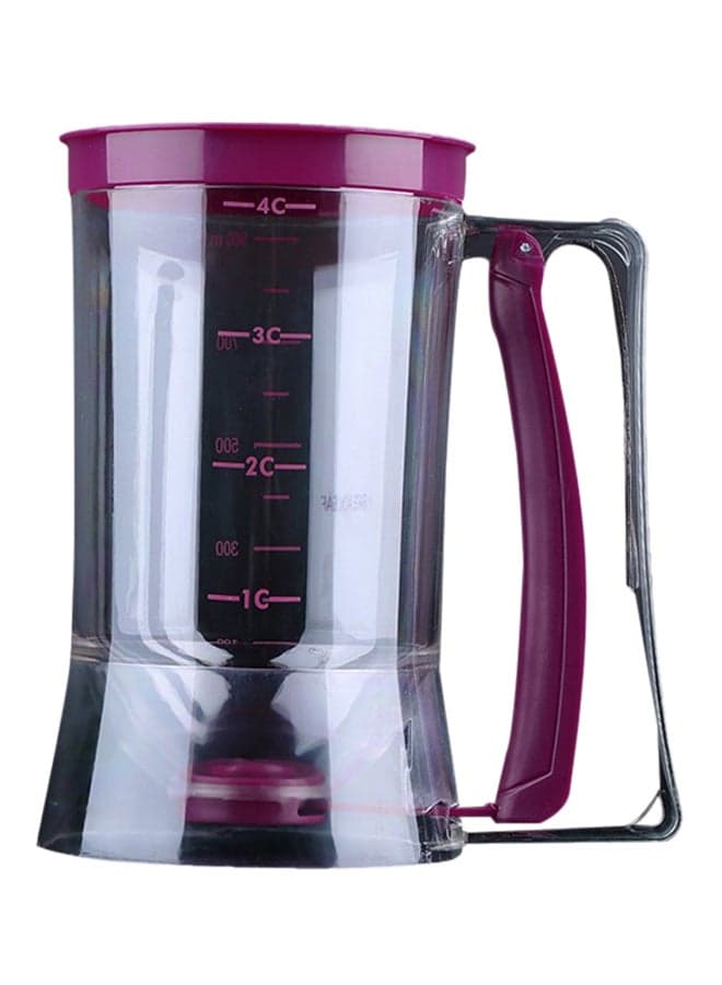 Cake Batter Dispenser Jug Clear/Purple 17x11x18.5cm