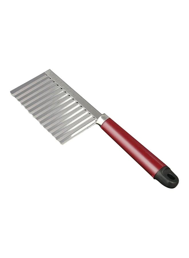 Stainless Steel Potato Waves Slicer Red/Silver 22x6cm