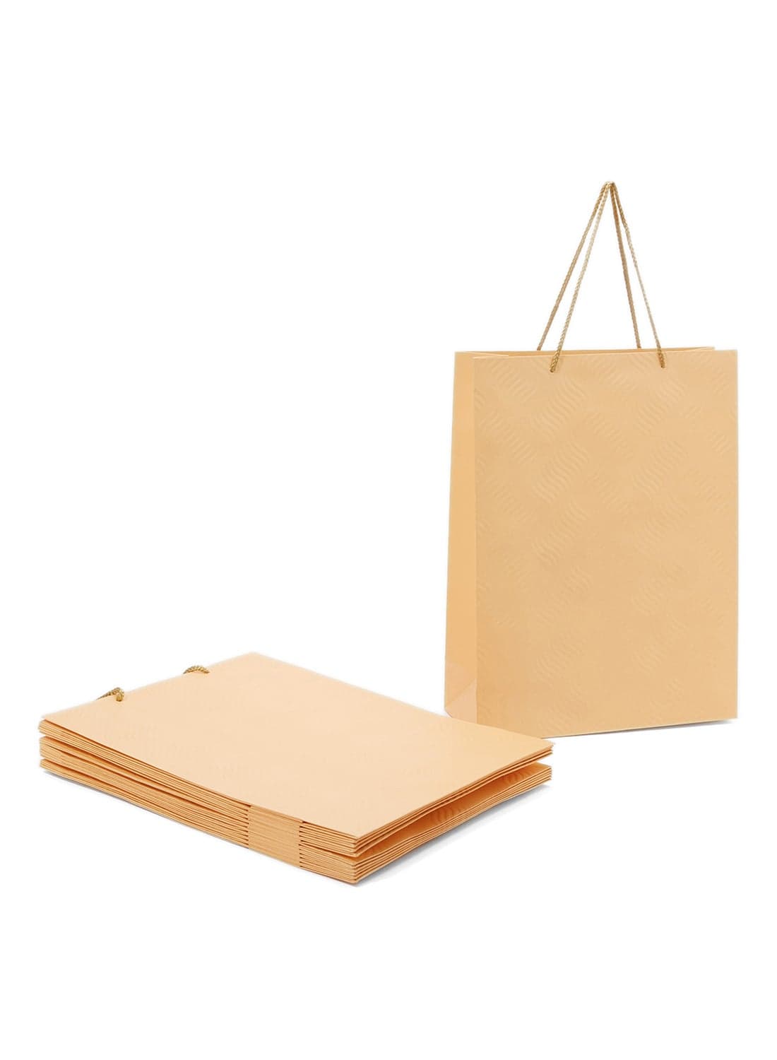 12-Piece Plain Gift Bag Brown