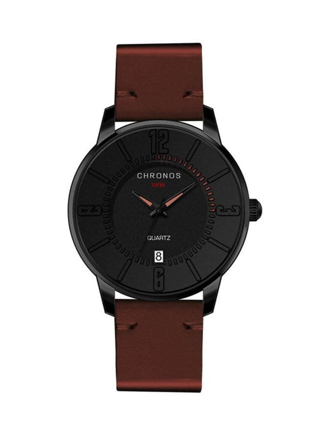 men Leather Analog Watch ZCT80611082BW_U00491